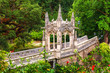 Gazebo on the ornate bridge of Quinta da Regaleira in Sintra