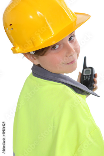 Photo: little girl dressed as site foreman little girl dressed as site foreman