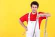 Photo: Painter leaning against ladder Painter leaning against ladder