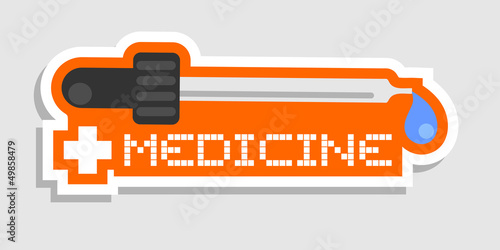 Vector: Medicine sticker Medicine sticker
