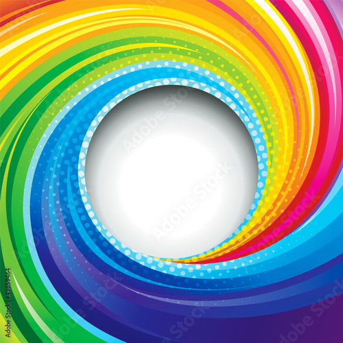 Vector: Abstract colorful swirl circle background. Abstract colorful swirl circle background.
