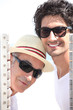 Father and son abroad