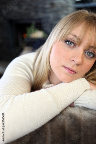 Photo: Woman on a sofa Woman on a sofa