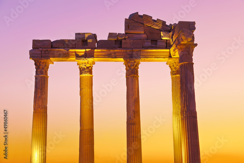 Photo: Old ruins in Side, Turkey at sunset Old ruins in Side, Turkey at sunset
