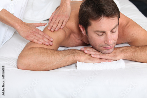Photo: man having a massage man having a massage