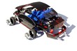 Disassembled car.