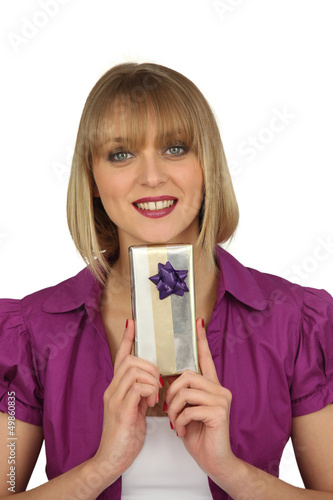 Photo: Woman with a gift Woman with a gift