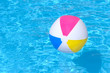 Photo: Inflatable ball floating in swimming pool Inflatable ball floating in swimming pool