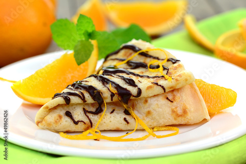 Photo: Pfannkuchen mit Orangen Pfannkuchen mit Orangen