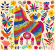 Vector decorative horse
