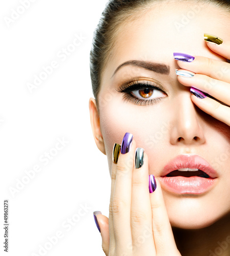 Photo: Fashion Beauty. Manicure and Make-up. Nail Art Fashion Beauty. Manicure and Make-up. Nail Art