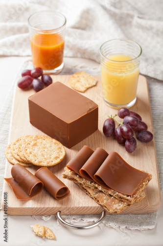 Photo: Norwegian brunost cheese Norwegian brunost cheese