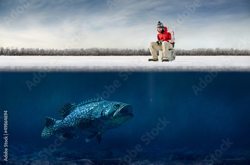 Photo: Ice fishing Ice fishing