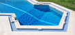 Clear blue pool in the park. Closeup.