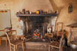 a dog gets hot inside the fireplace