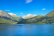 Scenic view of sea coast, Olden (Norway)