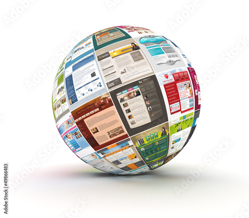 Illustration: Webdesign Kugel rotiert, SEO, Templates Webdesign Kugel rotiert, SEO, Templates