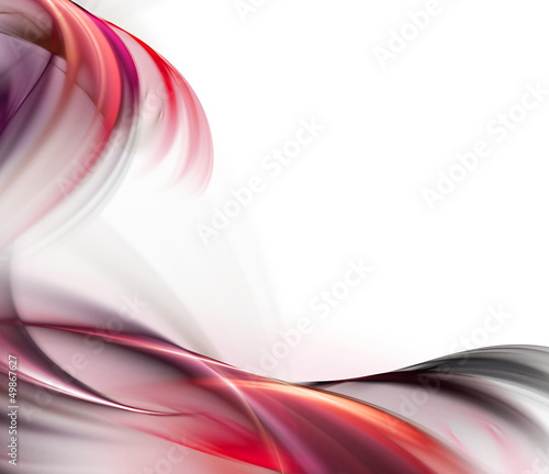 Illustration: Awesome grunge pink waves on white background Awesome grunge pink waves on white background