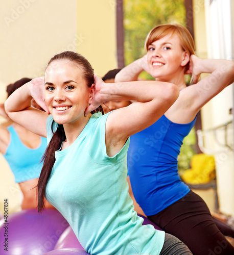Photo: Women in aerobics class. Women in aerobics class.
