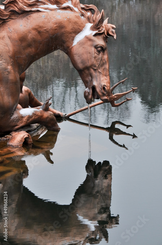 Photo: Horse Race fountain at La Granja de San Ildefonso Palace, Spain Horse Race fountain at La Granja de San Ildefonso Palace, Spain