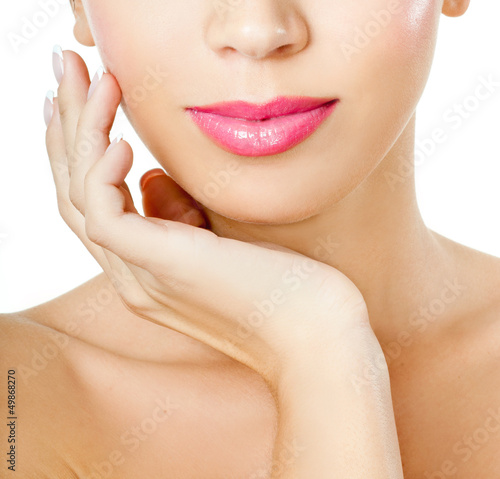 Photo: young girl with beautiful makeup. perfect skin. young girl with beautiful makeup. perfect skin.