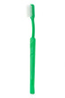 Single green toothbrush on white