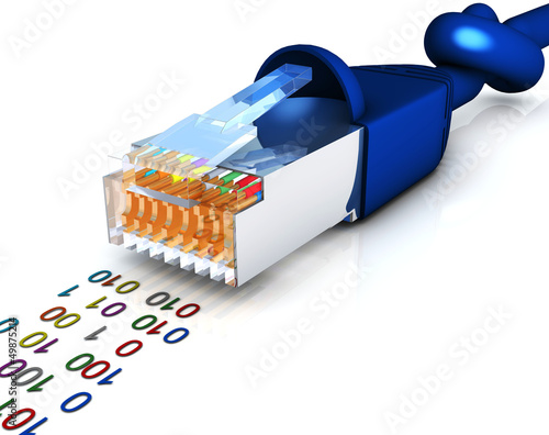 Illustration: LAN Stecker mit Knoten LAN Stecker mit Knoten