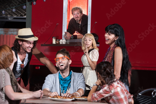 Photo: Ordering Pizza at Food Truck Ordering Pizza at Food Truck