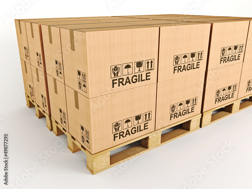 Illustration: 3d pallets 3d pallets