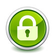 button green close padlock