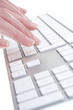  female hands typing computer keyboard