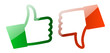 Voting Icons Daumen Hoch Runter Grün Rot