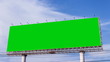 Blank billboard with timelapse clouds moving