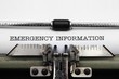 Emergency information