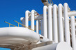Industrial pipe with gas and oil and water