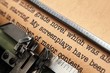 Screenplay and typewriter