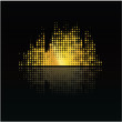 Colorfuly music volume with reflection. Little points. Abstract