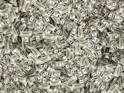 Illustration: Heap of Dollar Bills. Abstract Money Background. Heap of Dollar Bills. Abstract Money Background.