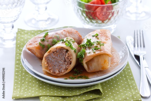 Photo: Cabbage rolls with meat and rice Cabbage rolls with meat and rice