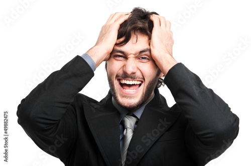Photo: Desperate businessman Desperate businessman