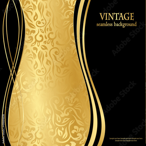 Vector: Elegant seamless gold wallpaper Elegant seamless gold wallpaper