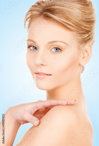 Photo: face and hands of beautiful woman face and hands of beautiful woman