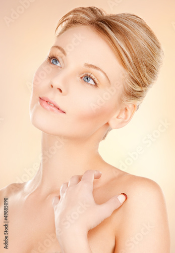 Photo: face and hands of beautiful woman face and hands of beautiful woman