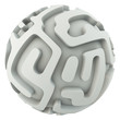 Infinite sphere maze concept 3D render.
