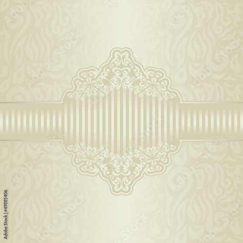 Vector: Seamless background with an elegant floral frame Seamless background with an elegant floral frame
