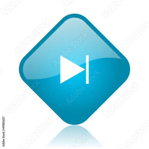Illustration: next blue square glossy web icon next blue square glossy web icon
