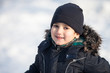 boy in the winter park