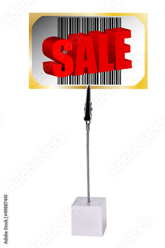 Photo: Memo Holder with Sale bar code barcode card Memo Holder with Sale bar code barcode card