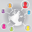 Vector: Social connections in the world Social connections in the world