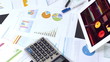 Business documents on desktop